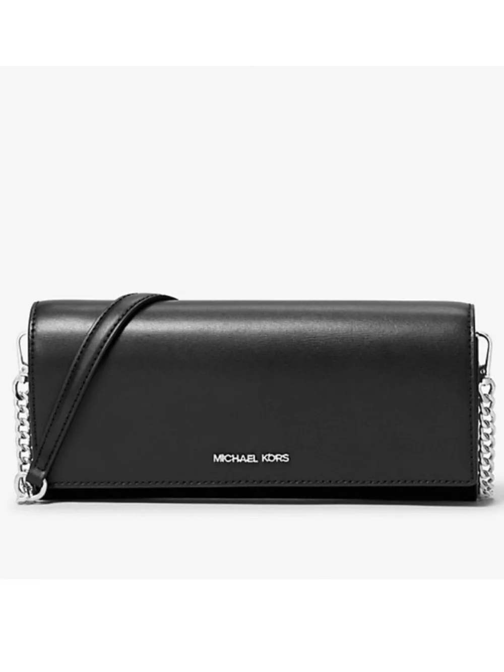 Michael Kors Jet Set Travel Leather Clutch Crossbody Wallet on chain